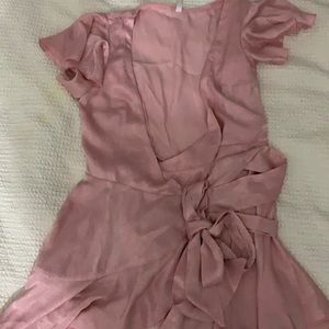 Lucy in the sky pink wrap dress